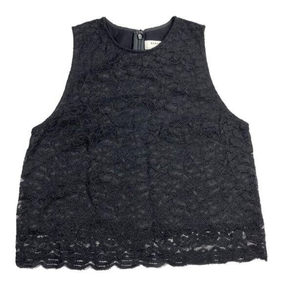 BABATON Aritzia Koen Lace Crop Top Sz 0 Black - Picture 4 of 8